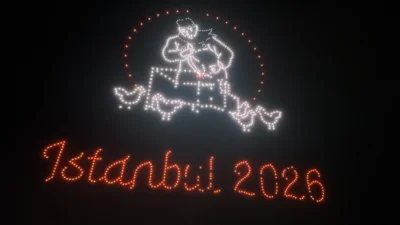 1,000 drones light up the Big Dutchman logo in the Istanbul sky 1,000 drones light up the Big Dutchman logo in the Istanbul sky